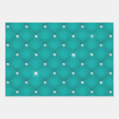 Elegant Turquoise Gold Stripes Glitter Gift Inpakpapier Vel (Voorkant)