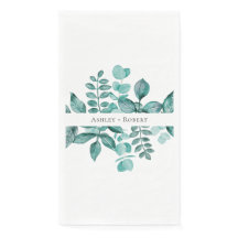 Elegant Turquoise Groen Waterverf Modern Huwelijk