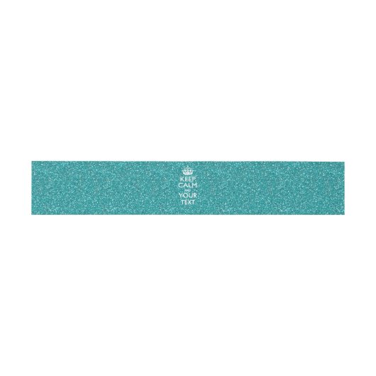 Elegant Turquoise KEEP CALM en uw creatieve tekst Uitnodigingen Wikkel (Vlak)