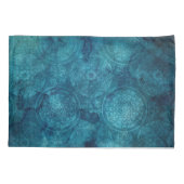 Elegant Turquoise Mandala Waterverf Patroon Kussensloop (Achterkant)