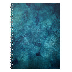 Elegant Turquoise Mandala Waterverf Patroon Notitieboek