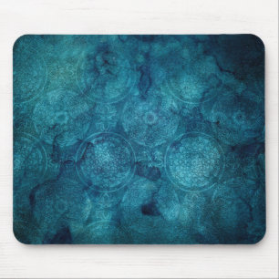 Elegant Turquoise Mandala Waterverf Pattern Muismat