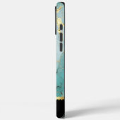 Elegant turquoise marmer met prachtige gouden ader Case-Mate iPhone case (Achterkant / Links)