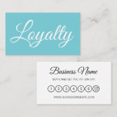 Elegant turquoise moderne loyaliteitskaart visitekaartje (Voorkant / Achterkant)