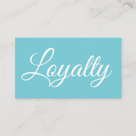 Elegant turquoise moderne loyaliteitskaart visitekaartje