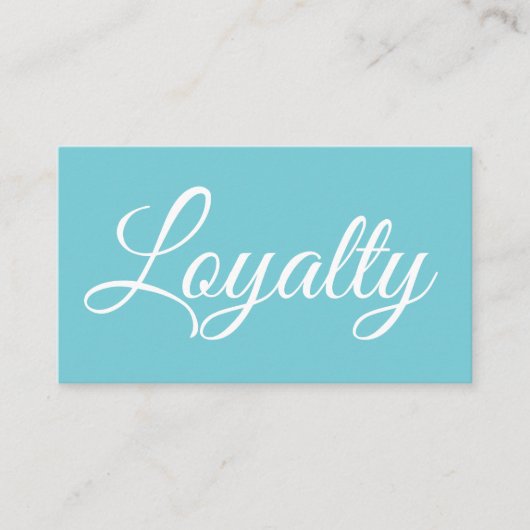 Elegant turquoise moderne loyaliteitskaart visitekaartje (Voorkant)