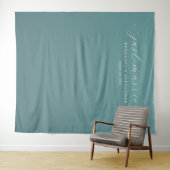 Elegant Turquoise Net Getrouwd Wandkleed (In Situ (horizontaal))