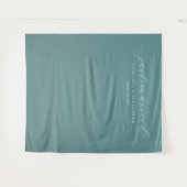 Elegant Turquoise Net Getrouwd Wandkleed (Voorkant (horizontaal))