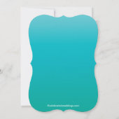 Elegant Turquoise Ombre Baby shower Invitation Kaart (Achterkant)