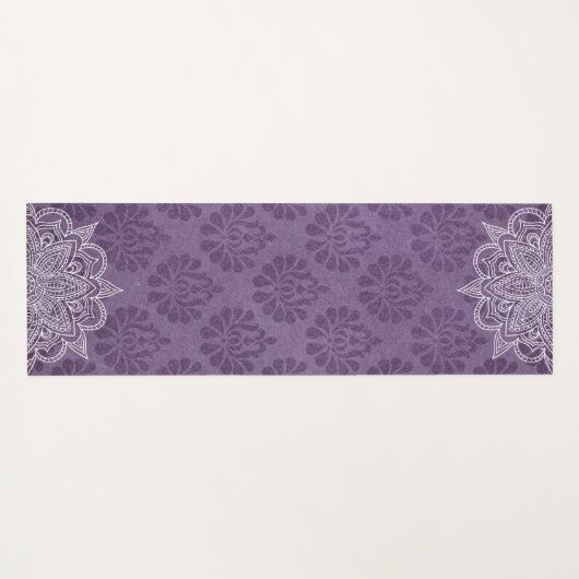 Elegant Turquoise Oriental Mandala Yoga Mat (Achterkant (horizontaal))