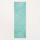 Elegant Turquoise Oriental Mandala Yoga Mat (Voorkant)