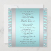 Elegant Turquoise Quinceanera Kaart (Achterkant)