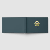 Elegant Turquoise Scheepswiel Gastenboek (Volledig)