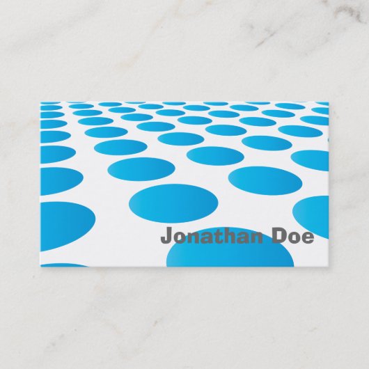 Elegant Turquoise Stippen Personal Visitekaartje (Voorkant)