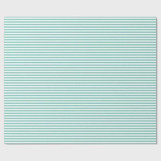 Elegant Turquoise Stripes Wrapping Paper Cadeaupapier (Vlak)