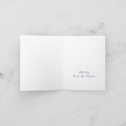 Elegant Turquoise Tides Beach Weddenschap Hartelij Bedankkaart (Binnen)