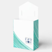 Elegant Turquoise Tides Beach Wedding Bedankdoosjes (Geopend)