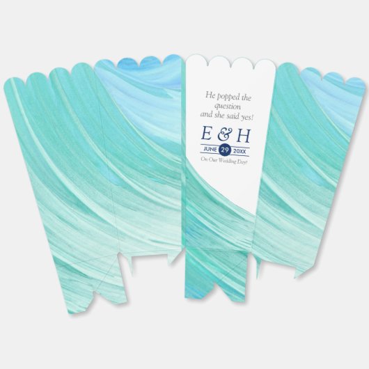 Elegant Turquoise Tides Beach Wedding Bedankdoosjes (Ongevouwen)
