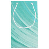 Elegant Turquoise Tides Beach Wedding Klein Cadeauzakje (Achterkant)