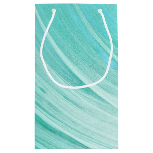 Elegant Turquoise Tides Beach Wedding Klein Cadeauzakje (Achterkant)