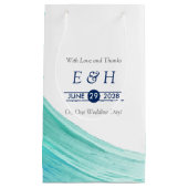 Elegant Turquoise Tides Beach Wedding Klein Cadeauzakje (Voorkant)