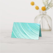 Elegant Turquoise Tides Beach Wedding Plaatskaartje (Achterkant)