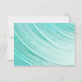 Elegant Turquoise Tides Beach Wedding RSVP Kaartje (Achterkant)