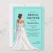 Elegant turquoise trouwjurk Vrijgezellenfeest Kaart (Voorkant)