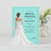 Elegant turquoise trouwjurk Vrijgezellenfeest Kaart (Staand voorkant)