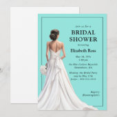 Elegant turquoise trouwjurk Vrijgezellenfeest Kaart (Voorkant / Achterkant)