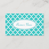 Elegant Turquoise Visitekaartje (Voorkant)