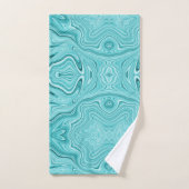 Elegant turquoise vloeibare marmer bad handdoek (Handdoek)