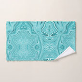 Elegant turquoise vloeibare marmer bad handdoek (Handdoek)