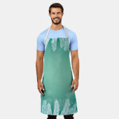 Elegant Turquoise Winter Schort (Gedragen)