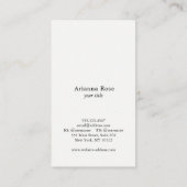 Elegant Turquoise & Wit Gestreept Verticaal Chic Visitekaartje (Achterkant)