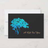 Elegant Turquoise Zen Tree Logo Cadeaucertificaat (Voorkant)