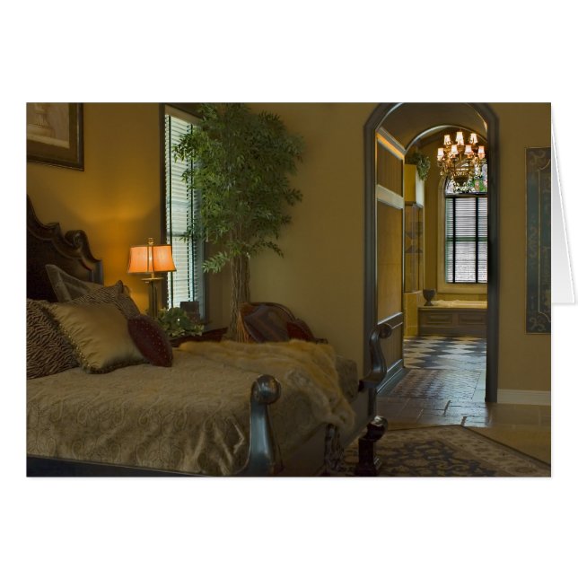 Elegant Tuscan Bedroom Blank Card (Voorkant Horizontaal)