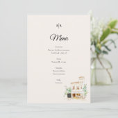 Elegant Tuscany Wedding Menu Italian Villa Dinner (Staand voorkant)