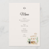 Elegant Tuscany Wedding Menu Italian Villa Dinner (Voorkant)