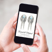 Elegant Tuxedo Waterverven Gay Wedding Kaart