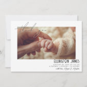 Elegant Twee Baby Foto's Geboorteaankondigingen Aankondiging (Voorkant)