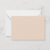 Elegant Twee Monogram Beige Tan Geometrische Rand Notitiekaartje (Achterkant)