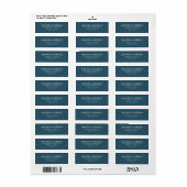 Elegant Tweekleur Minimalist Etiket (Full Sheet)