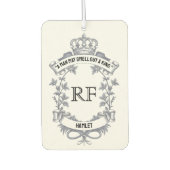 Elegant tweezijdig citaat monogram luchtverfrisser (Voorkant)