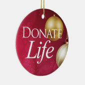 Elegant tweezijdig Donate Life Keramisch Ornament (Rechts)