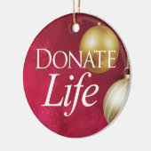 Elegant tweezijdig Donate Life Keramisch Ornament (Links)