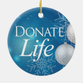 Elegant tweezijdig Donate Life Keramisch Ornament (Achterkant)