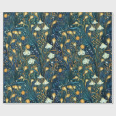 Elegant Twilight Garden bloemenpatroon Cadeaupapier (Vlak)