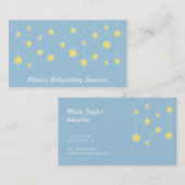 Elegant Twinkelende Stars Babyzittende Visitekaart Visitekaartje (Voorkant / Achterkant)