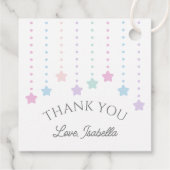 Elegant Twinkle Little Stars Baby shower Dank u Bedankjes Labels (Achterkant)